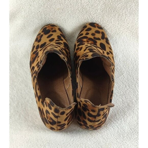 Shoe Boots Leather Leopard Print Low Heel - Picture 5 of 11